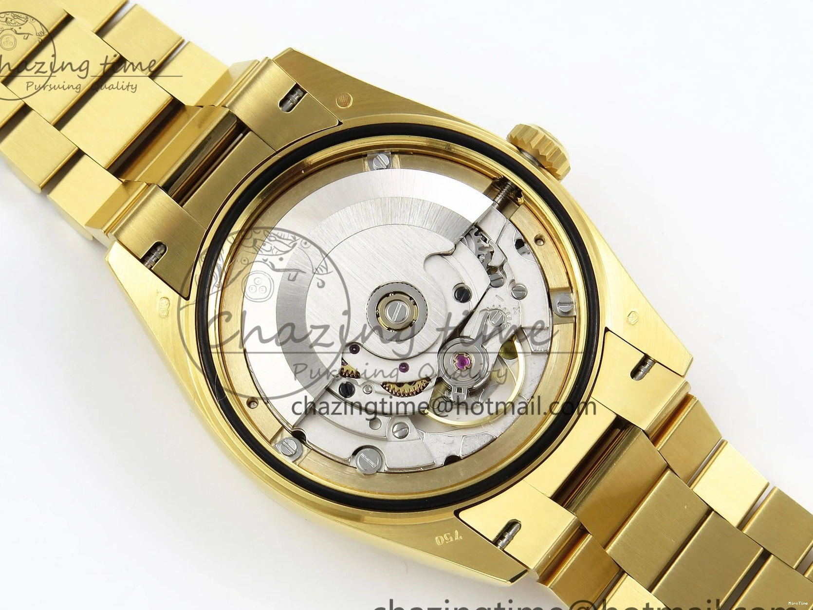 MiroTime 0324 Day Date 36 YG RAF Best Edition Brown Wave Dial on YG Bracelet A Effortless 1383